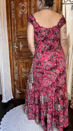 Vestido seda idiana ciganinha - loja online