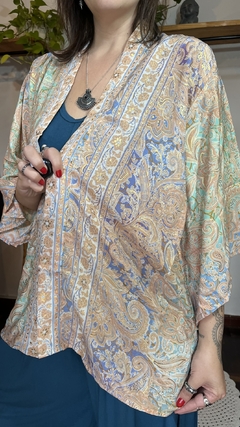 Kimono em seda indiana - Joonoon - Moda mística feminina