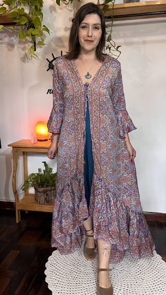 Kimono em seda indiana - comprar online