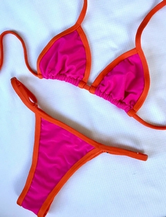 Biquíni Fita Bicolor Pink e Laranja