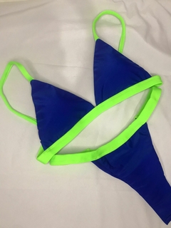 Biquíni Alê Neon Fio-Duplo Azul e Verde Limão - comprar online
