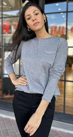 SWEATER LUREX ESPALDA CON LAZO 67680