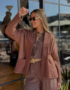 CHAQUETA MATELASEADA CON CORDEROY 70135 - comprar online