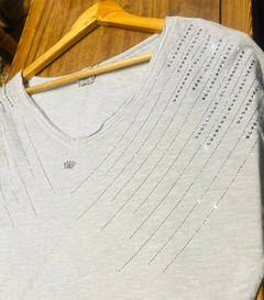 BLUSA ALGODON CON APLIQUES 70309 - comprar online