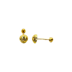 Aretes Broquel Honguitos 4mm Oro 10K #1 - comprar en línea