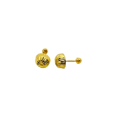 Aretes Broquel Honguitos 6mm Oro 10K #3 - comprar en línea