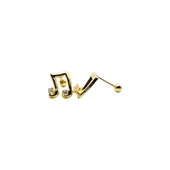 Aretes Broquel Notas Musicales Oro 10K - comprar en línea