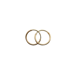 Arracadas Lisa en Oro Rosa de 10K de 1cm