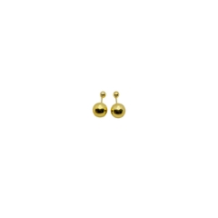 Aretes Broquel Dormilonas Oro 10K de 6mm