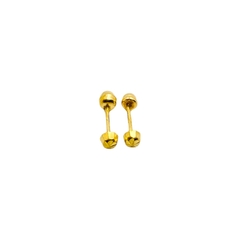 Broquel Honguitos 2mm Oro 14K