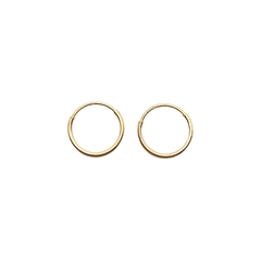 Arracadas Lisa en Oro Rosa de 10K de 1cm - comprar en línea