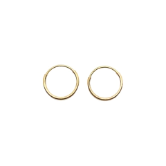 Arracadas Lisa en Oro Rosa de 10K de 1cm - comprar en línea
