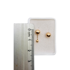 Imagen de Aretes Broquel Dormilonas Oro Rosa 10K 5mm