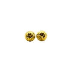 Aretes Broquel Honguitos 6mm Oro 10K #3 en internet