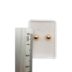 Aretes Broquel Dormilonas Oro Rosa 10K 5mm - tienda en línea