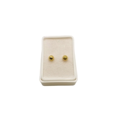 Aretes Broquel Honguitos 4mm Oro 10K #1 - Perfumería y Regalos Guedale