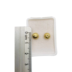 Imagen de Aretes Broquel Honguitos 6mm Oro 10K #3
