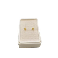 Broquel Honguitos 2mm Oro 14K - Perfumería y Regalos Guedale