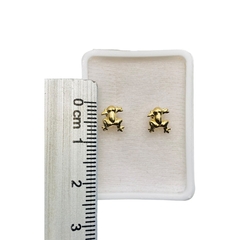 Imagen de Aretes Broquel en forma de Ranitas Oro 10K