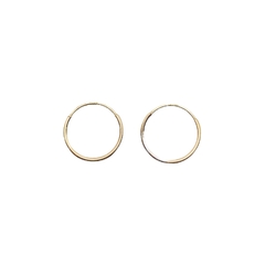 Arracadas Lisas en Oro Rosa de 10K de 1.1cm - comprar en línea