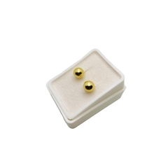 Aretes Broquel Dormilonas Oro 10K de 6mm - Perfumería y Regalos Guedale