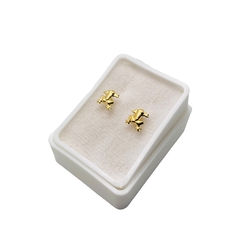 Aretes Broquel en forma de Ranitas Oro 10K - tienda en línea