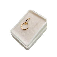 Arracadas Lisa en Oro Rosa de 10K de 1cm - Perfumería y Regalos Guedale