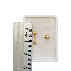 Imagen de Broquel Flor con Perla Oro 14K