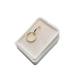 Arracadas Lisas en Oro Rosa de 10K de 1.1cm - Perfumería y Regalos Guedale