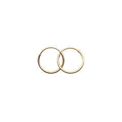 Arracadas Lisas en Oro Rosa de 10K de 1.1cm