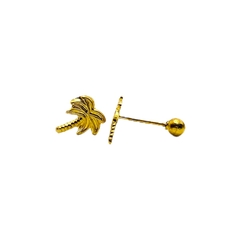Aretes Broquel en forma de Palmeras Oro 10K - comprar en línea