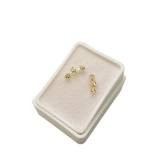 Aretes Broquel Constelación Estrellas Oro 10K - tienda en línea