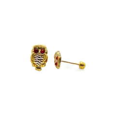 Aretes Broquel de Búhos en Oro 10K - comprar en línea