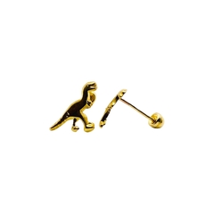 Aretes Broquel Dinosaurio Oro 10K - comprar en línea