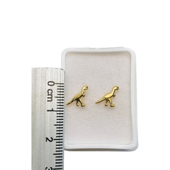 Imagen de Aretes Broquel Dinosaurio Oro 10K
