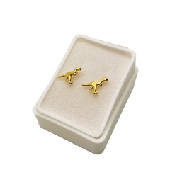 Aretes Broquel Dinosaurio Oro 10K - tienda en línea