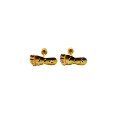 Broquel Piecitos en Oro Florentino 14K