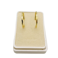 Arracadas Facetadas Oro 10K de 2.1cm - Perfumería y Regalos Guedale