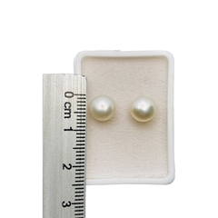 Imagen de Aretes Broquel Base con Perla en Oro de 10K