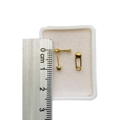 Broquel Brochecitos Oro 14K