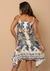 Imagem do Vestido Curto Soltinho Estampa Flor de Porcelana