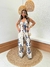 Conjunto Calça e Blusa Estampa Flor de Porcelana