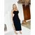 Vestido Midi Sem Bojo Preto - aberto nas costas na internet