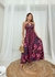 Imagem do Vestido Longo Com Bojo - Estampa Floral Vinho