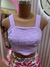 Conjunto Short Saia e Cropped Lilás