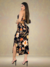 Vestido Midi Sem Bojo Estampa Manuela - aberto nas costas na internet