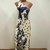 Vestido Longo Estampado Flor de Porcelana na internet