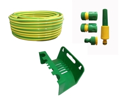 Manguera Estandar 1/2¨ X 25 Mts + Lanza + Conectores + Soporte Enrollador