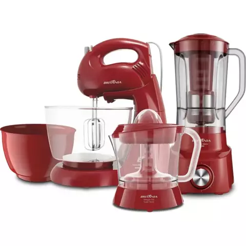 Set 3 En 1 Batidora Exprimidor Licuadora Mondial Desayuno Rojo 50 60hz - comprar online
