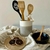 Porta utensilios de ceramica gris - comprar online